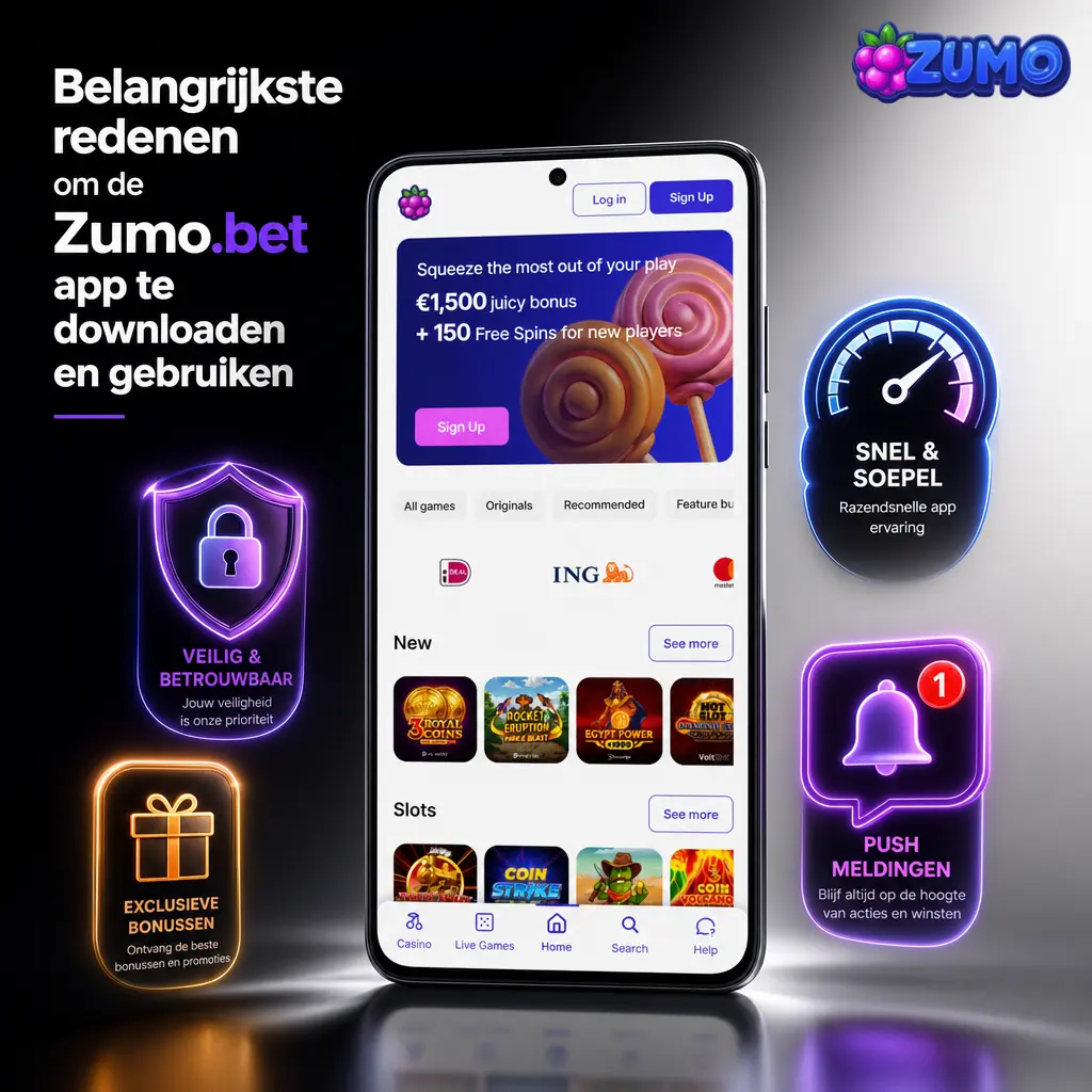 Belangrijkste voordelen van de Zumo.bet app voor snel mobiel wedden, pushmeldingen en live casino