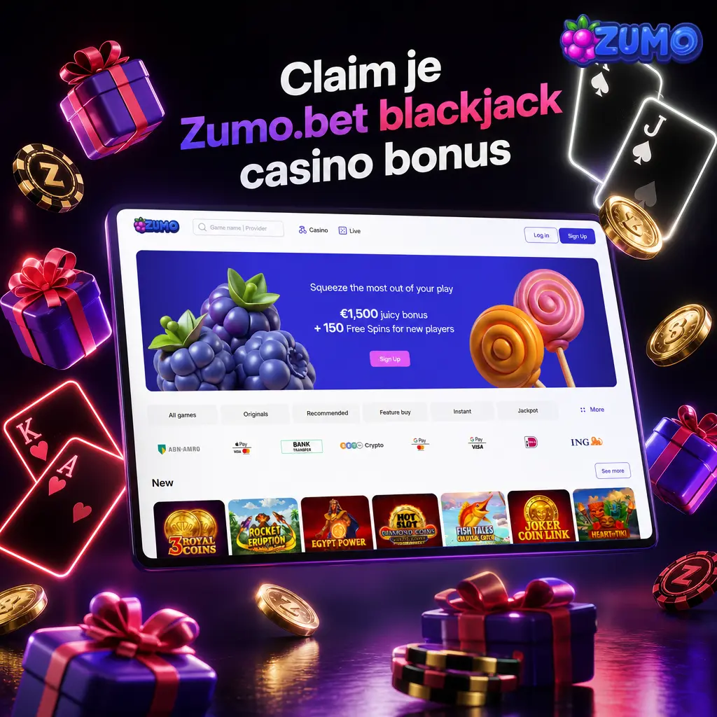 Zumo.bet casino bonus voor blackjack: 150% tot €1500 en 150 gratis draaibeurten