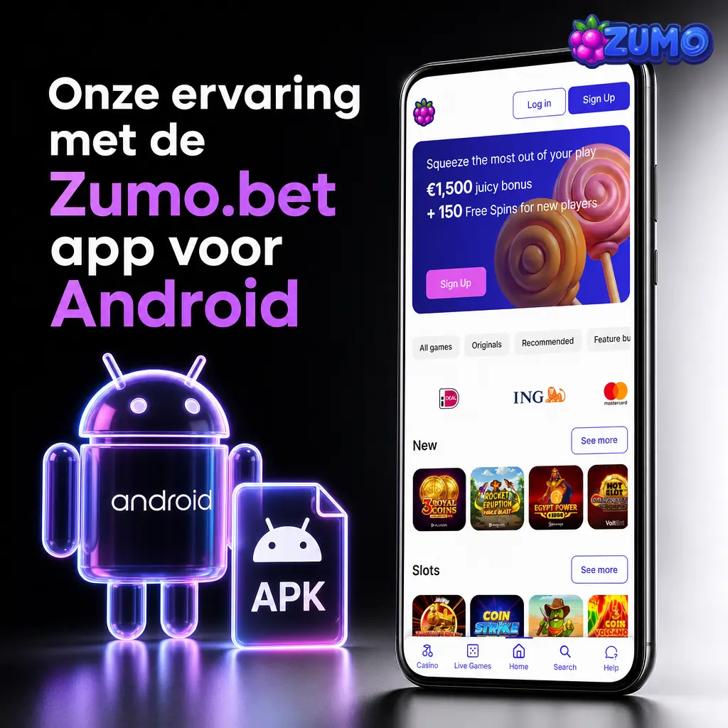 Zumo.bet Android app downloaden en bijwerken met APK-installatie buiten de Play Store