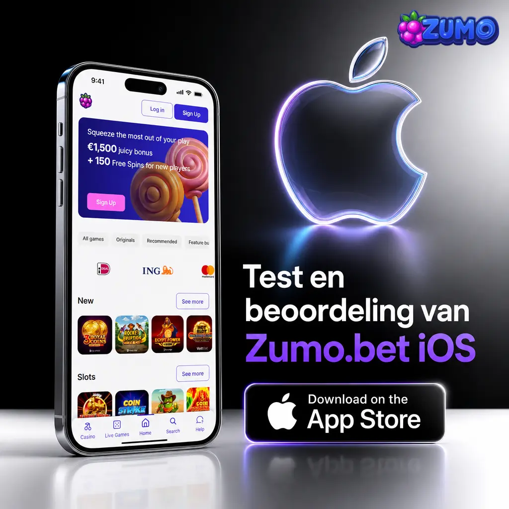 Zumo.bet iOS app test met download- en update-informatie voor iPhone en iPad
