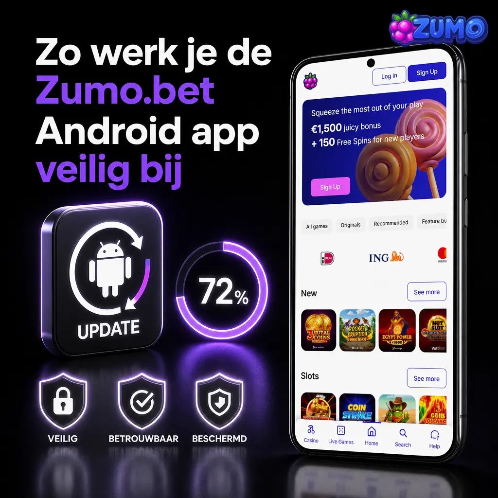 Veilig bijwerken van de Zumo.bet Android app met de nieuwste APK en updateknop