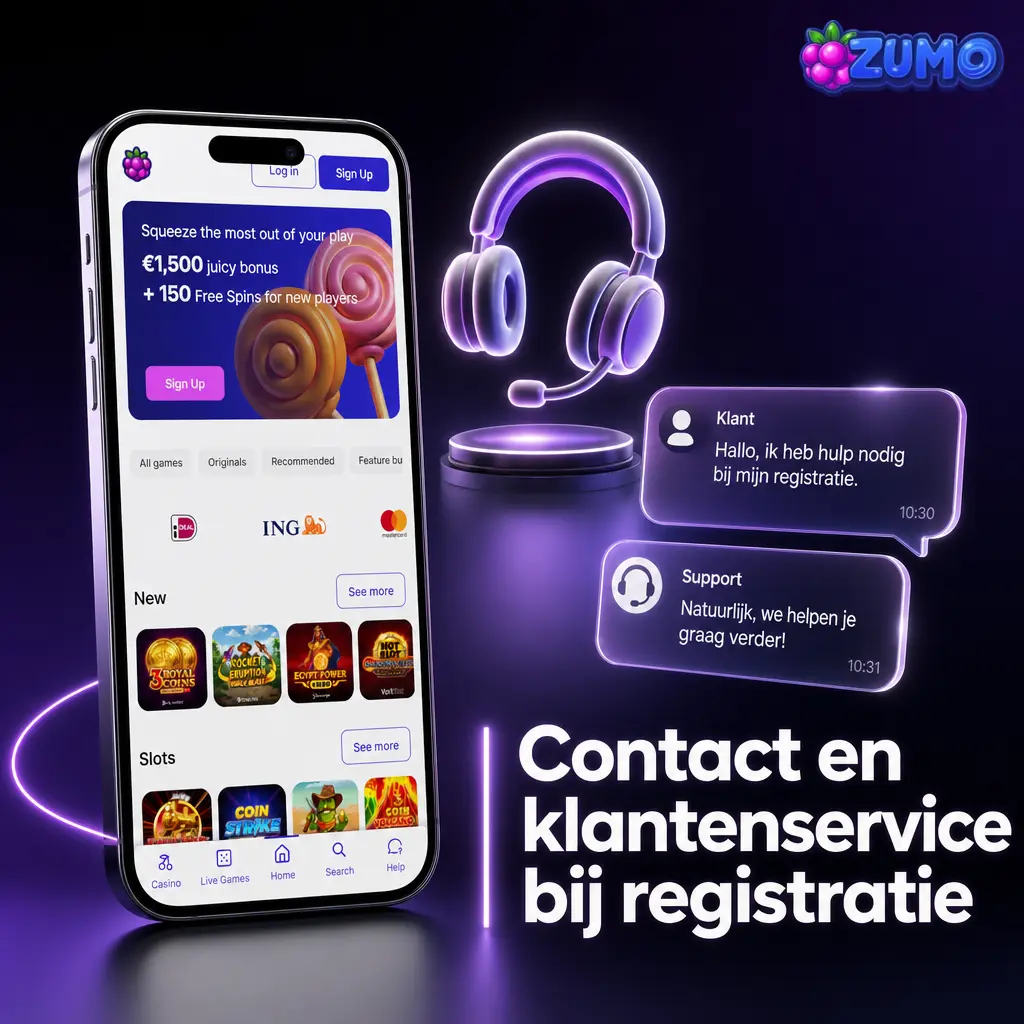 24/7 klantenservice helpt Nederlandse spelers met registratie, login, verificatie en bonusvragen