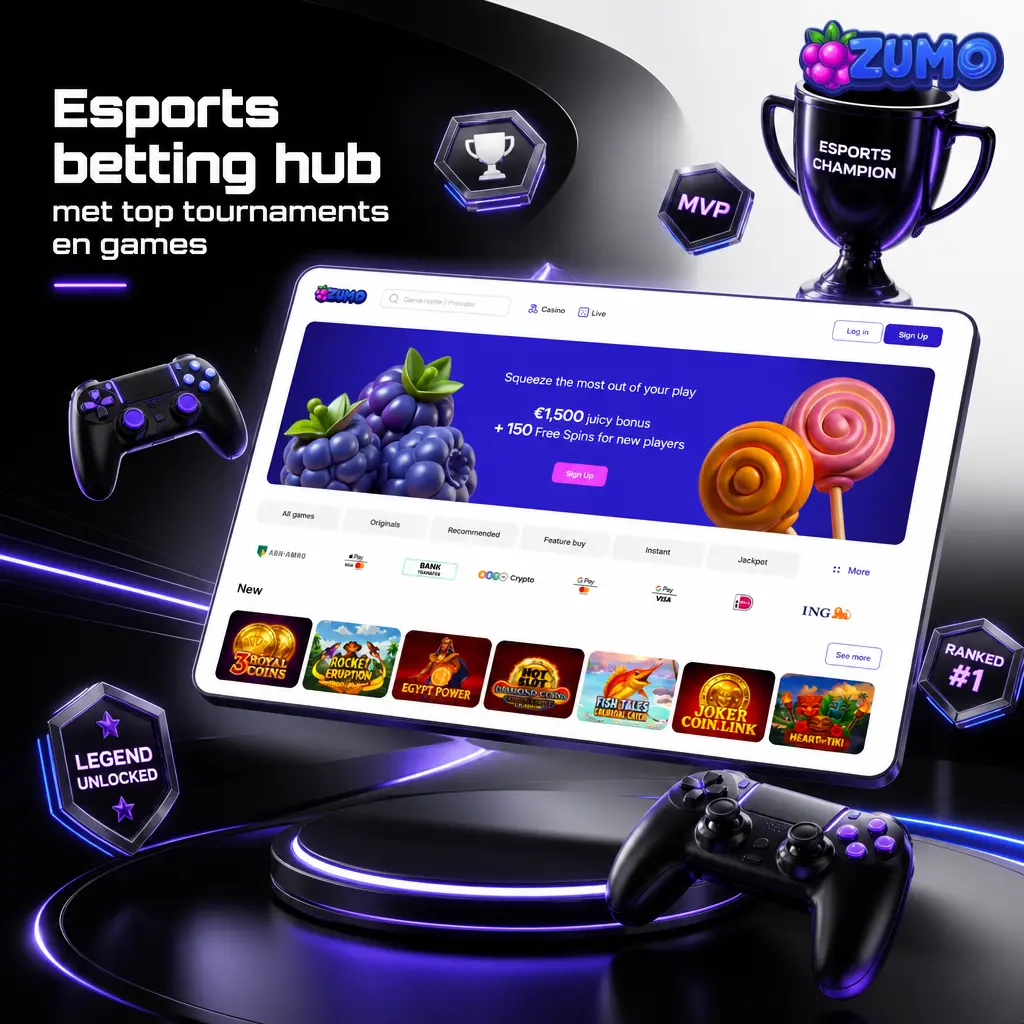Esports betting hub met toernooien, games en odds voor CS2, LoL, Dota 2, Valorant en meer