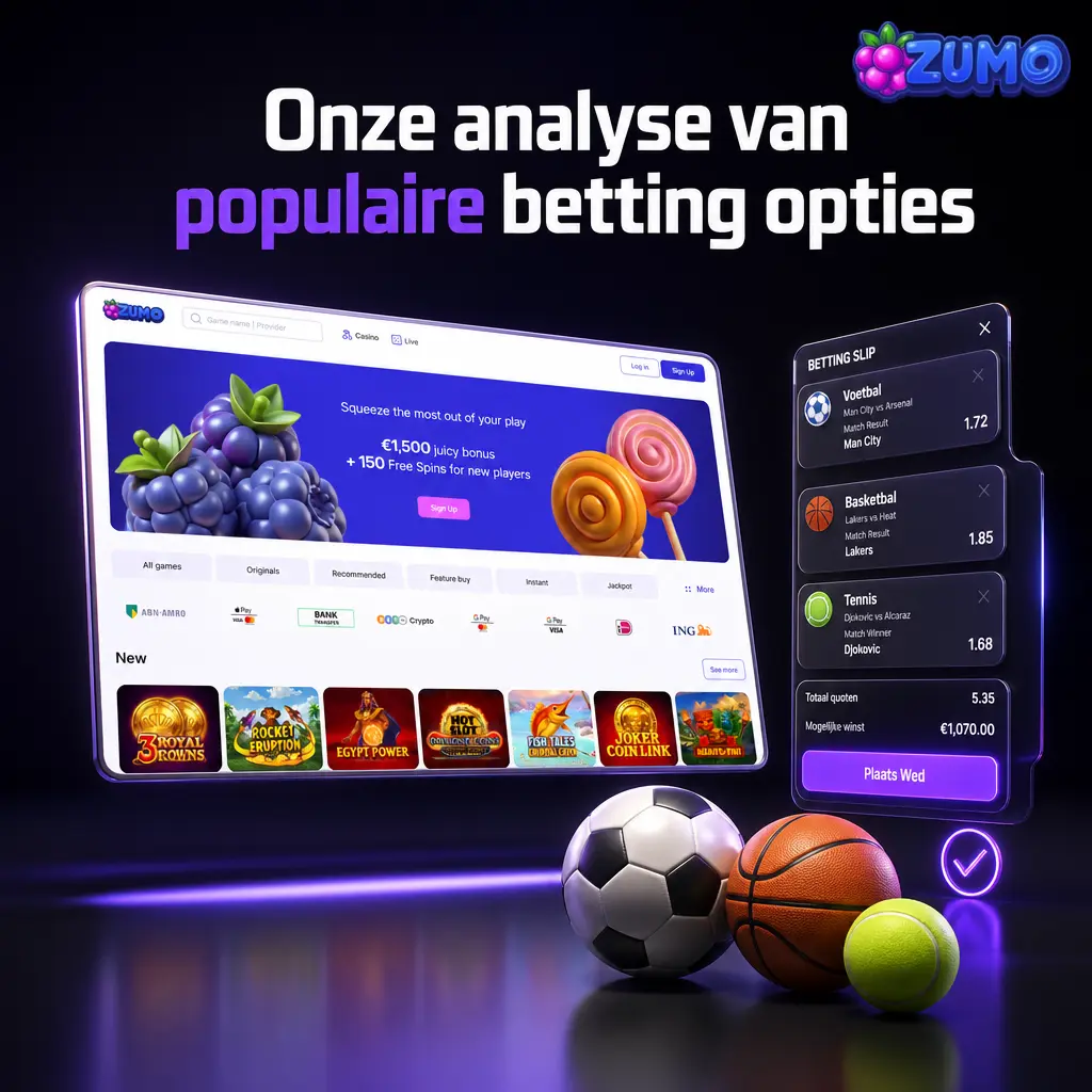 Analyse van populaire betting opties voor voetbal, tennis, basketbal en live weddenschappen