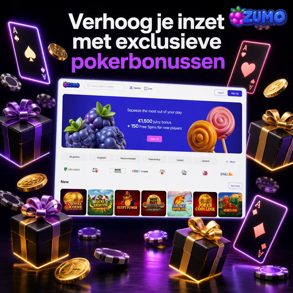 Nederlandse pokerspeler claimt 150% welkomstbonus tot €1500 en 150 gratis spins